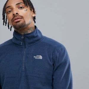 The North Face 100 Glacier 1/4 Zip Fleece in Navy